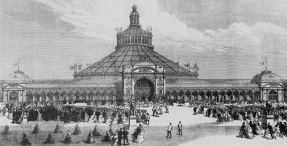 1873年 ウィーン万国博覧会場本館の風景図