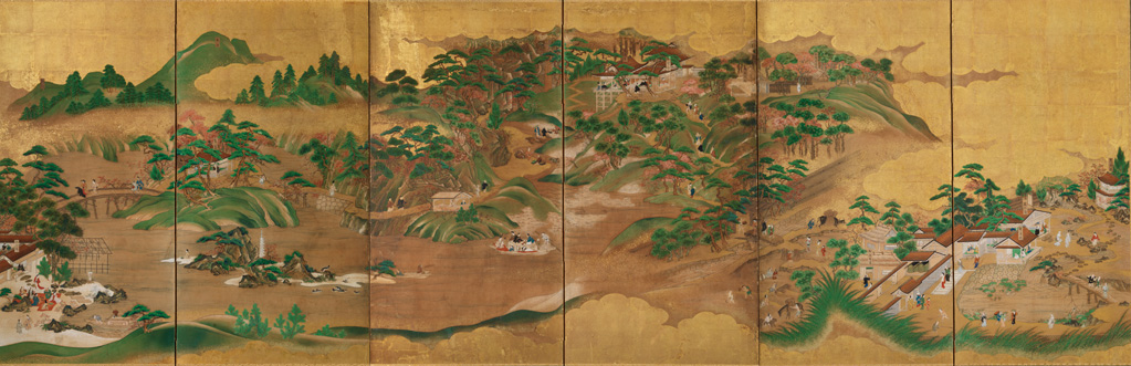 修学院図屏風　江戸時代前期