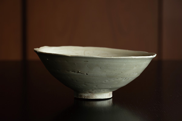 珠光青磁茶碗　銘 高中 平瀬家伝来　荒木宗允箱書