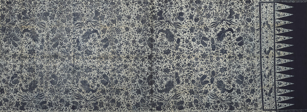 《花鳥文様更紗腰布》ジャワ島・北岸地域